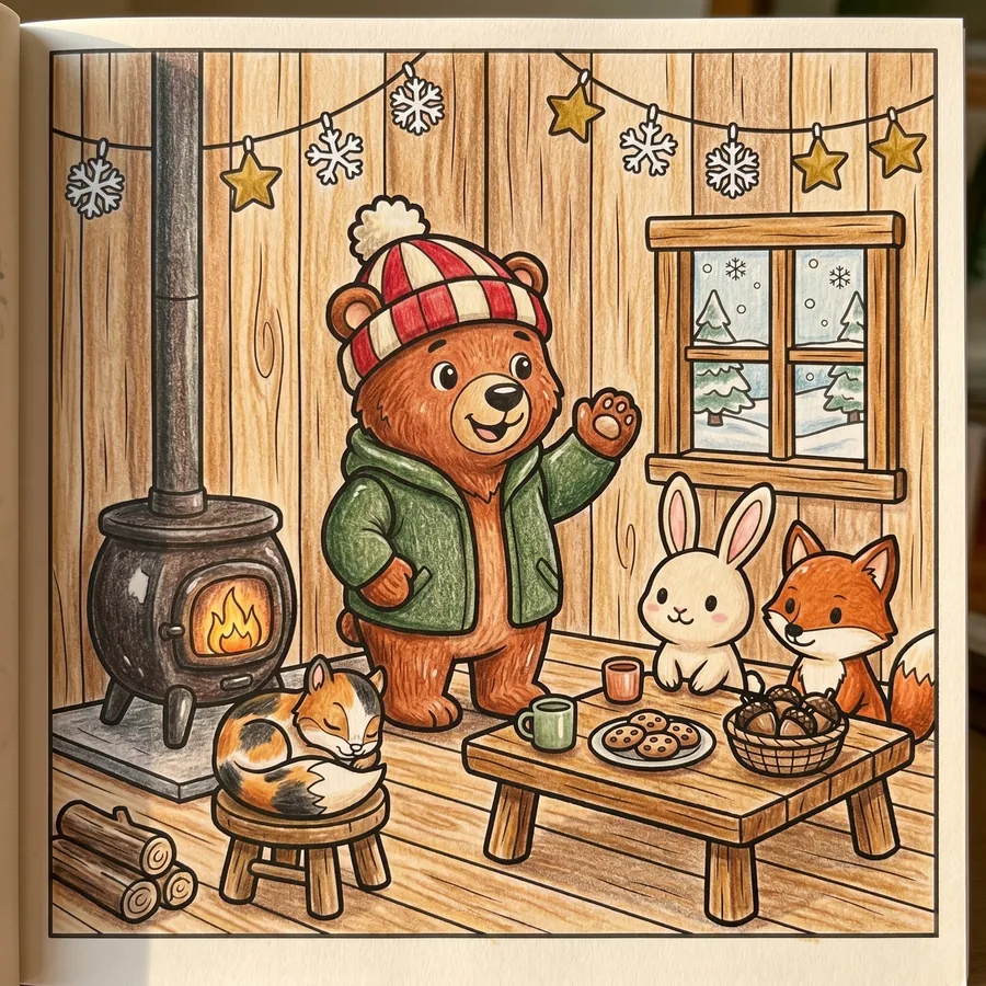 A reader's page, colored in